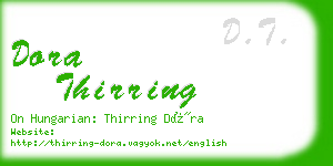 dora thirring business card